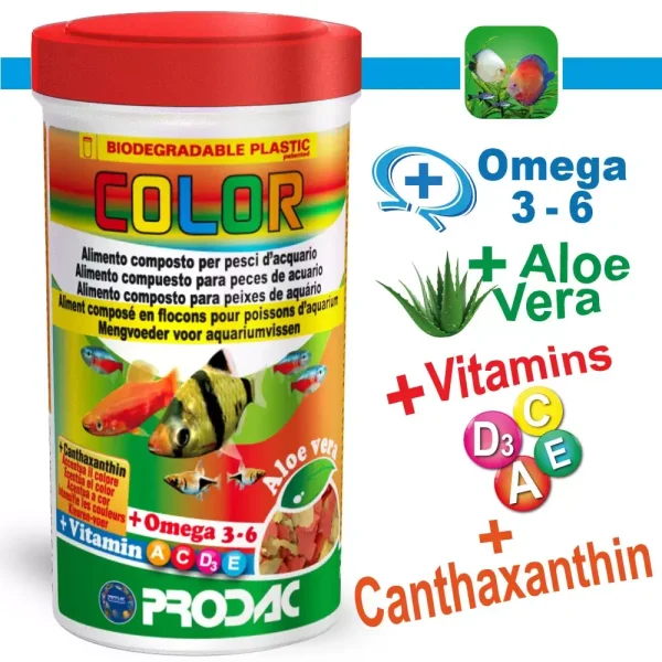Prodac Color 12гр Храна на люспи за подсилване на цветовете