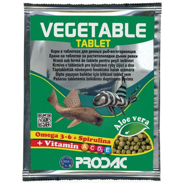 Prodac Vegetable tablet, Таблетки за дънни риби, 12 гр